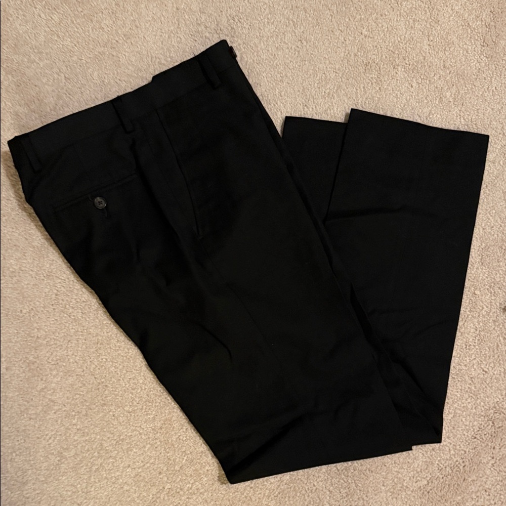 Ralph Lauren Young Mens Elegant Black Dress Pants